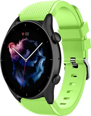 Produktbild von Strap-it Amazfit GTR 3 (Pro) Silikonarmband (Hellgrün)