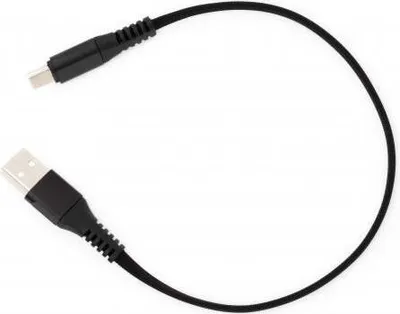 Produktbild von SYSTEM-S USB Typ C 3.1 Kabel auf USB Typ A 2.0 Flachkabel in Schwarz 30 cm
