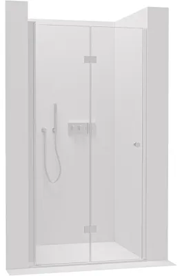 Imagen del producto de Puerta corredera para ducha Volpe, izquierda/derecha, 6 mm, cromo, vidrio transparente, 100x190 cm