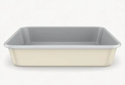 Produktbild von Quadratische Backform in Beige mit Keramik-Antihaftbeschichtung - 24 x 24 x 5 cm