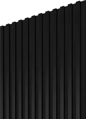 Produktbild von STEGU Linea Acoustic PROline Akustikpaneele Holz 240x60 cm,5 cm Schwarz