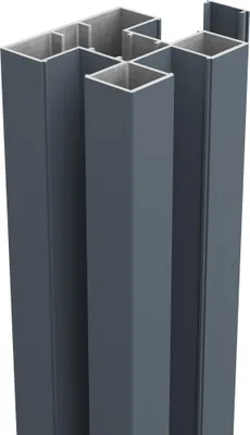 Produktbild von Fiberdeck BOSTON Pfosten-Nut Abschlussprofil 1900 mm anthrazit