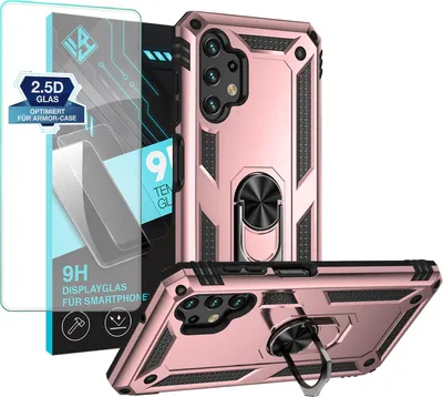 Produktbild von Armor Outdoor Handyhülle für Samsung Galaxy A13 Handy Panzer Case Schutzhülle mit 9H Displayglas Displayschutz Farbe: Rosegold