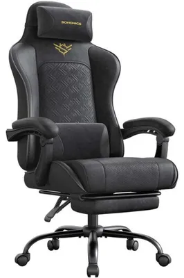 Produktbild von Ergonomischer Gaming-Stuhl OBG079, mit Fußstütze und Armlehnen, schwarz