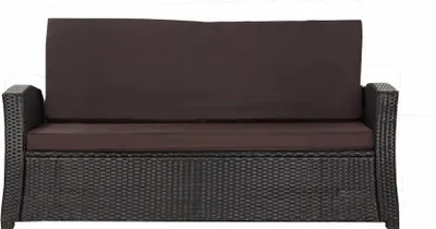 A brown outdoor sofa cushion set on a white background.
