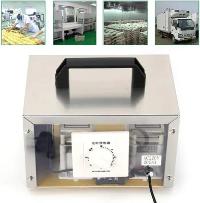 Produktbild von Topchances 220V 20G Ozongenerator Luftreiniger Ozongerät Ozonisator Ozon-Maschine mit Timer, für Autos, Hotels, Küche, muffigen Keller, Bauernhöfe, Edelstahl-Box