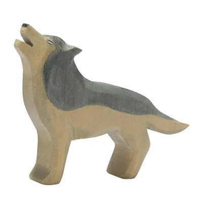 Produktbild von Ostheimer Wolf Holzfigur heulend H 8,5 cm