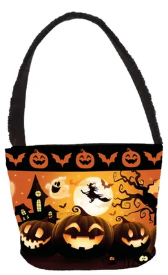 Kürbiskorb 30x15 cm für Halloween, mehrfarbig