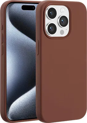 Zdjęcie produktu dla Accezz Liquid Silicone Backcover met MagSafe dla Apple iPhone 15 Pro - New Tea Brown