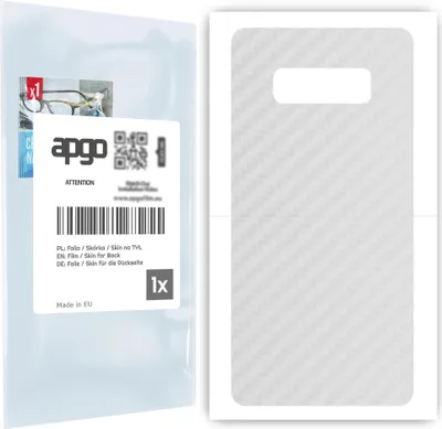Produktbild von apgo Rückseite Schutzfolie für Samsung Galaxy Note 8 -  Hinten Schutzfolie Carbon Transparent (durchsichtig), Rückseite Folie schützt vor Kratzern und Fingerabdrücken