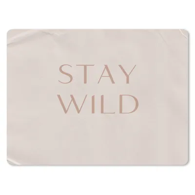 Produktbild von MuchoWow® Mauspad Mousepad Zitate - Text - Wild bleiben 23x19 cm - Mousepads - Maus Mat - Pad - Mausunterlage - Schreibtischunterlage - Mauspad