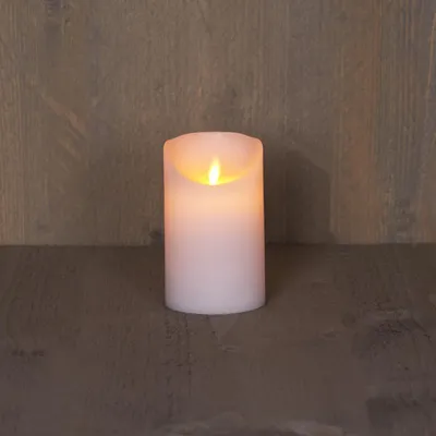 Produktbild von Anna's Collection Stumpfe Led-Kerze - weis - 12,5 x D7,5 cm - Wachs