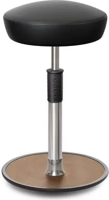 Produktbild von Sitz- Stehhocker Free Tall Hutsitz Boxmark Leder schwarz chrom /Natur.