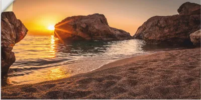 Produktbild von ARTland Wandbild, selbstklebend Sonnenuntergang und Strand Größe: 150x75 cm