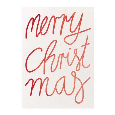 Produktbild von Rote Weihnachtspostkarte - Merry Christmas