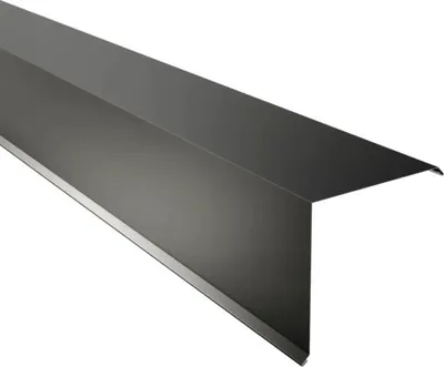 Produktbild von PRECIT Ortgangblech für Trapezblech tiefschwarz RAL 9005 2000 mm x 230 mm x 230 mm x 0,5 mm