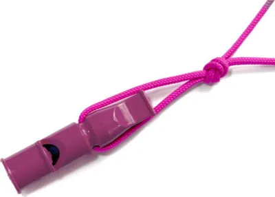 Produktbild von ACME Doppeltonpfeife mit Trill 640 9cm purple + Pfeifenband