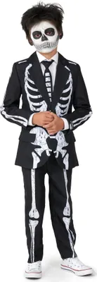 Produktbild von Skelett Anzug - Halloween Kostüm Kinder Junge Kindergröße: 98-116
