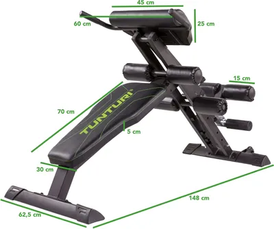 Produktbild von Tunturi CT80 Rückentrainer & Bauchtrainer/Bank/Core Trainer/Hyperextension - Klappbar, für zuhause