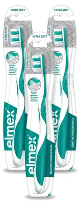 Produktbild von 3 x Elmex Sensitive Professional Zahnbürste - Extra Weich - Vorteilspackung - 3 Stücke