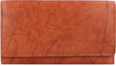 Produktbild von Greenburry Basic Damen Bügelbörse RFID Leder Geldbörse Portmonee 1881, Farbe:Cognac