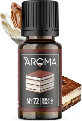 Produktbild von myAROMA Flavour Drops Tiramisu 10ml – Zuckerfreie, kalorienfreie & vegane Geschmacksverstärkung ohne künstliche Farbstoffe, Nr. 72
