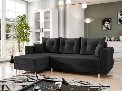 Obrázek produktu pro Rohová sedací souprava EXETER - černá
