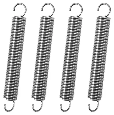 Zugfedern mit Haken, 75 mm, Edelstahl, 10 mm Ø, 1,1 mm Draht, 4 Stk.