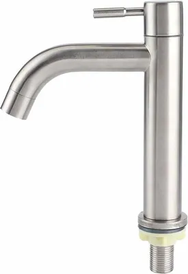 A close-up studio shot of a single faucet.