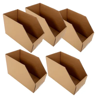 Produktbild von 5 Stück Aufbewahrungsboxen aus Wellpappe für die Organisation von Kleinteilen