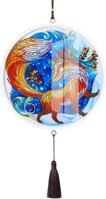 Produktbild von DIY-Diamant-Malerei, 5D DIY-Diamant-Malerei Sonderform Firefox mit Quastenanhänger
