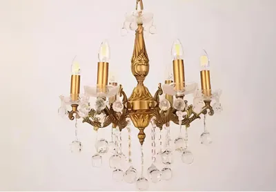 Image de Lustre Plafonnier de luxe or Plafonnier Lustre Cristal Art