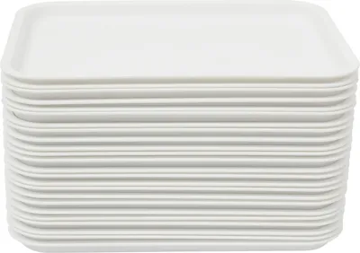 Image de 24x plateaux de service Blancs Plateaux pour restaurants