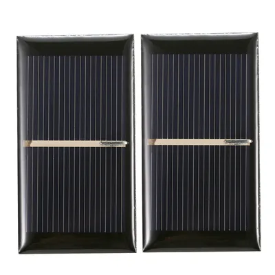 Zdjęcie produktu dla 2 sztuki, 0,28 W, 2 V, mini panel słoneczny z krzemu polikrystalicznego, mała ogniwo słoneczne, do samodzielnego montażu, wodoodporny, przenośny panel słoneczny na kemping, kompatybilny z zabawkami, lampkami, wentylatorami i pompami