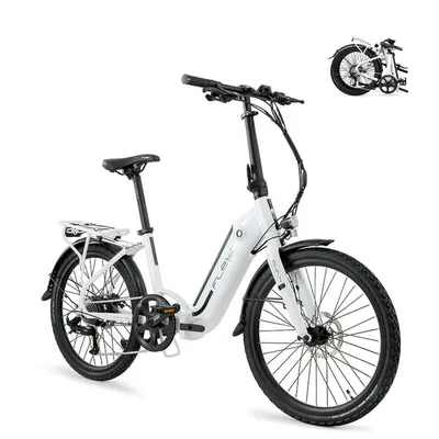 Produktbild von Elektro-Tourenrad Swan 24" Weiß | Reichweite 70km - 10.4Ah Akku