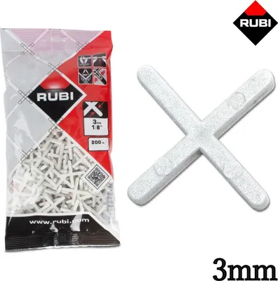Immagine prodotto di Rubi 2902 Distanziatore per piastrelle 3 Mm 200 unità Bianco Bianco Taglia unica