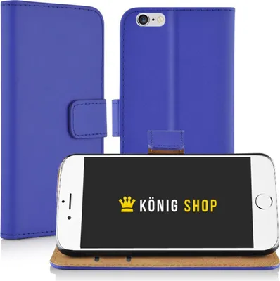 Produktbild von Schutzhülle Handytasche (Flip Quer) Wallet für Handy Apple iPhone 6 Dunkelblau