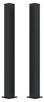 Produktbild von Set mit 2 CARMO Eisenpfosten 15x15cm H.185cm schwarz