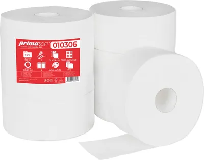 Immagine prodotto di Carta igienica jumbo PrimaSOFT- - 2 veli, cellulosa, 230 mm, 6 rotoli