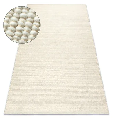 Image de Tapis NEPAL 2100 naturel, crème - laine, double face beige 60x100 cm