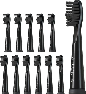 Produktbild von AILORIA FLASH TRAVEL - Ersatzbürstenköpfe 12er Set SCHWARZ / SCHWARZ