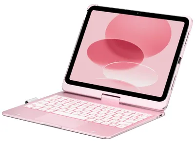 Image de Étui Typecase Flexbook Touch avec clavier pour iPad 11" (A16) 2025 / iPad 10,9" 2022, rose clair