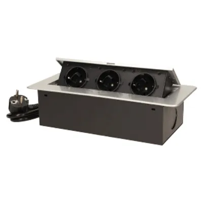 Obrázek produktu pro ORNO OR-AE-1337/G(GS) Zásuvka Schuko, vestavěná, 230V, 2500W, kabel 1,5