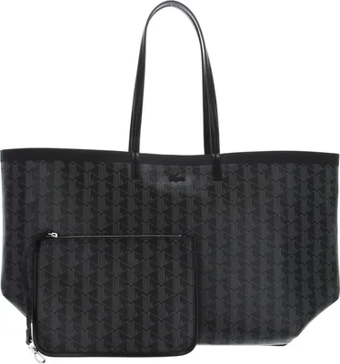 Produktbild von LACOSTE Shopper Schultertasche Zel Shopping Bag Monogram Noir Gris schwarz