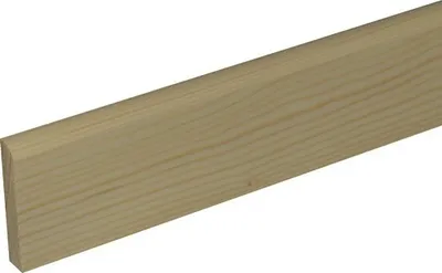 Produktbild von Sockelleiste Fichte/Kiefer roh rund astig 2400 x 58 x 10 mm