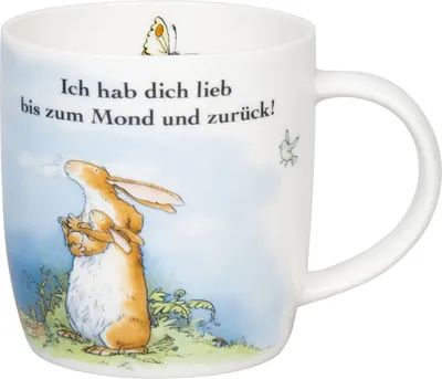 Produktbild von Könitz Becher Ich hab dich lieb bis zum Mond, Tasse, Kaffeetassen, New Bone, Hellblau, 400 ml, 1172752895
