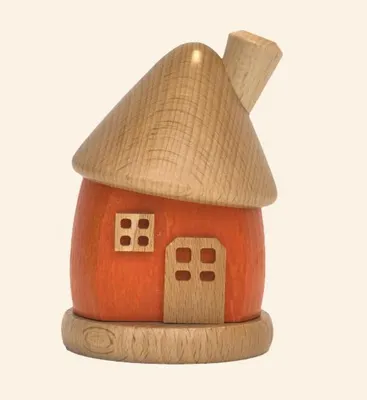 Produktbild von Räucherhaus rund Orange/ natur