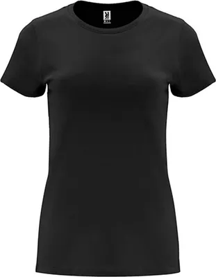 Produktbild von Roly CA6683 | Damen Capri T-Shirt, Tailliert und eng anliegend geschnitten - Farbe: 02 Black - Größe: S