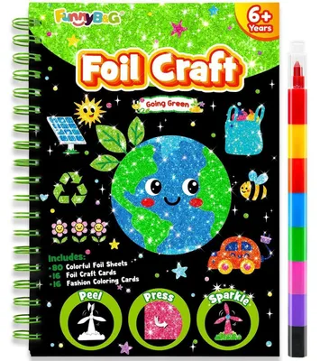 Image de Kit de création artistique pour enfants, effet pailleté, 16 pièces, sans colle