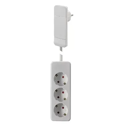 Produktbild von BACHMANN SmartPlug Flachstecker, mit 3x Schutzkontakt Steckdosenleiste, weiß, 1,6 m